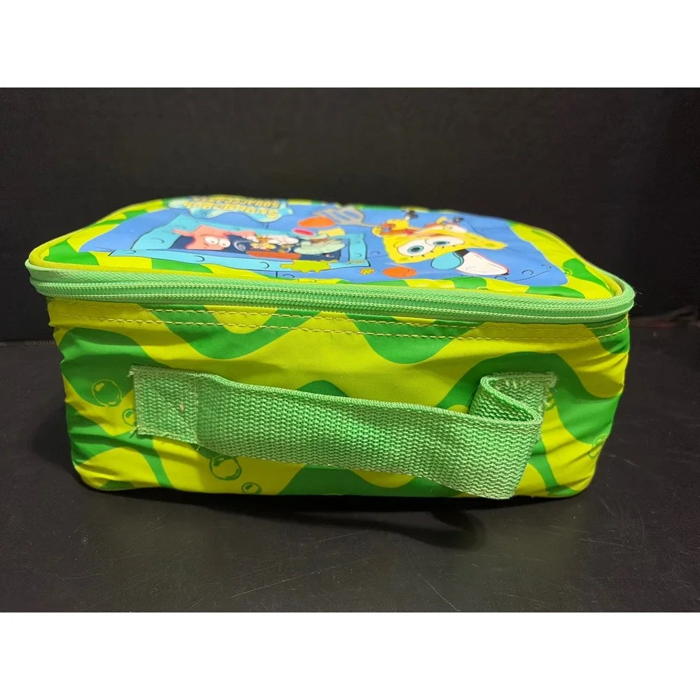 Vintage 2000 SpongeBob SquarePants Insulated Soft Lunch Box Bag Green Viacom Y2K